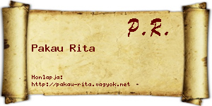 Pakau Rita névjegykártya